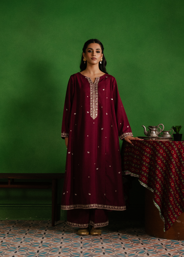 Maroon Anarkali Suit