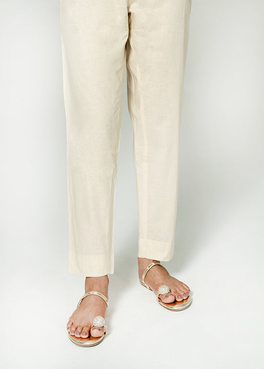 Beige Basic Trouser